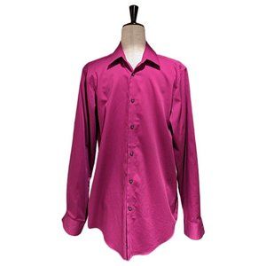 Calvin Klein Slim Fit Non-Iron Performance Herringbone Point Collar Dress Shirt